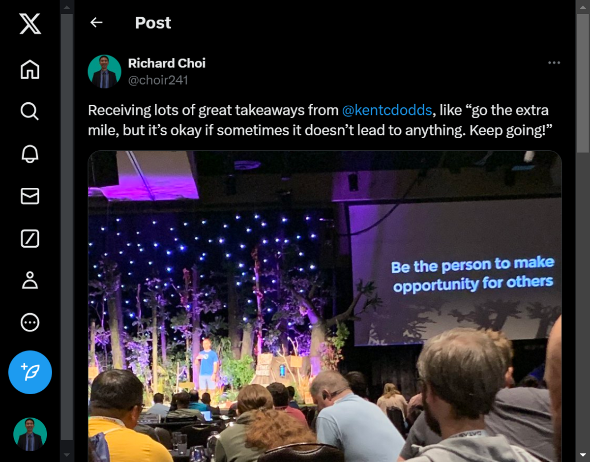 linkedIn post of storybook meetup